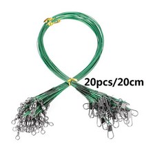 그린 실버 블랙 트위스트 방지 꼰 와이어. 도체 강철 20cm20 개 물림 낚시 장비 액세서리, 02 green