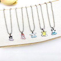 두리비 캐릭터 써지컬 미아방지 쥬얼리 각인 목걸이, 시나모롤, 1.이름/전화번호