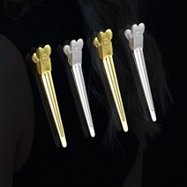 머리핀 액세서리 핀셋 핀 뿌리 머리카락 고정 셀프 커팅 미용, 2-핀컬핀10P-골드