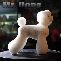 커트 견체 모형 연습용 시저링 실습용 위그램클립 테디베어컷 애견미용사 애견미용, 단일사이즈, 화이트 단발