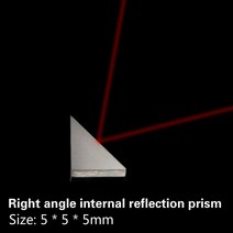 5x5mm 코팅 직각 프리즘 광학 부품 유리 정밀 기기용 총 반사
