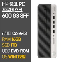 HP 프로데스크 600 G3 SFF 6세대 Core-i3 SSD 탑재 WIN11 설치 중고 컴퓨터, 02.Core-i3/16GB/256GB+500GB