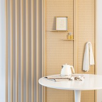 [내일발송+전국무료배송] 포더홈 레인 인테리어 타공 가벽 공간분리 파티션, 블랙