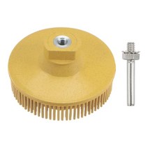 2/3 인치 Bristle Disc Emery 고무 연마 브러시 숫돌 Burr Rust scratch Removal, 02 Yellow_02 3 inch