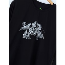 (M)코오롱스포츠 긴팔티셔츠 빅로고 블랙
