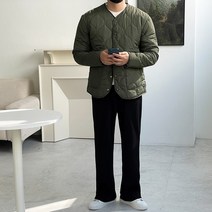 남녀공용 노카라 퀼팅 누빔 자켓