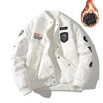 항공점퍼남자 Spring Winter Bomber Jacket Men Patches MA1 Stand Collar Male Army Coat Zipper Appliques Epau