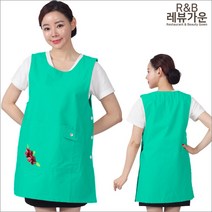 레뷰가운 AE313 앞치마 원피스 요양보호사 복지센터 시장 농장, 1개, AE313_민트M