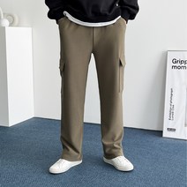 데일트 남자 밴딩 기모 카고 바지 와이드 팬츠