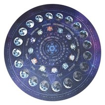 보드게임 round pendulum diination tablecloth tarot card pad magic runes 제단 table cloth board 타로 게임, 자주색