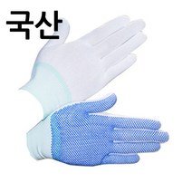 PU 폴리 코팅 작업 도트장갑 10켤레, 백색-M, 도트(폴리)장갑-백색