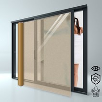 이지단열필름 단열필름 무접착 냉기 암막 햇빛 열차단 창문단열시트, 브라운