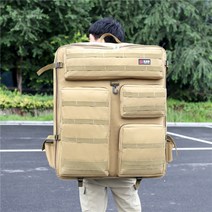 유럽식 민물 낚시의자가방 낚시장비 백팩 가방 배낭, 카키 65 메인백