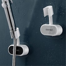 욕실타일 강력접착 180도 회전 샤워기 걸이 호텔 방수, 블랙 co-00400