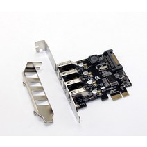 4 포트 usb 3.0 5gbps pci-express x1 카드 어댑터 허브 지원 로우 프로파일 브래킷, 없음