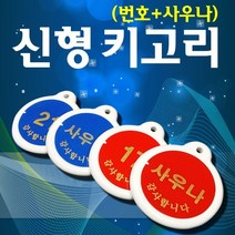 비품114 키고리(사우나) 원형 아크릴 열쇠 키링 키홀더, 1개, 청색