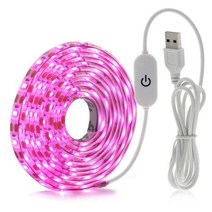 조립식비닐하우스 식물에 대 한 usb phytolamps 5 v led 성장 빛 스트립 2835 칩 05m 1m 2m 수경 온실 묘목 성장을위한 phyto 테이프를 주도, Touch Switch+0.5M+Waterproof