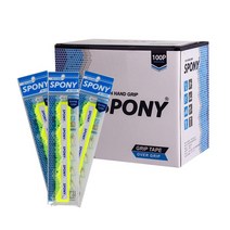 스포니 소프트핏 오버 배드민턴 그립 N-1000 100p, 네온옐로우