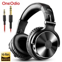 Oneodio Over Ear 헤드폰 Hifi Studio DJ 헤드폰 유선 모니터 음악, Red