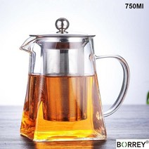 아하늬다도세트 화사 티팟 이효리 신혼그릇 전통찻잔 스테인레스 스틸 차 주입기 필터가있는, 750ml