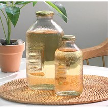 보리차 물병 오렌지 주스 유리병 선생님텀블러, 500ml