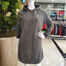 [임페리얼] @ 마감세일 @미니후드가 달린 원피스형 티셔츠로 안감은 보아털로 본딩되어 한겨울에도 따뜻하게 입을수 있는 소매배색 테잎 포인트 긴기장 티셔츠 P0A1412 인천논현, 90, 그레이
