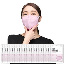 KF94 대형 에버프레쉬 에어 스타일플러스 얇고 가벼운 쾌적 마스크 새부리형 컬러 귀편한 숨쉬기편한, 1매입, 25매, 핑크