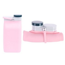 400ml 컬 접이식 실리콘 우유 병 부서 크리에이티브 선물 휴대용 스포츠 컵 주전자 야외 캠핑 하이킹 액세서리, 02 Pink