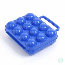 요비월드 휴대용 12구 계란케이스 블루 플라스틱난좌 계란트레이 계란박스