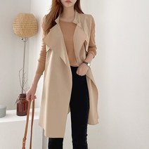 NewCare 여성 바바리베스트 간절기 롱조끼 숄베스트