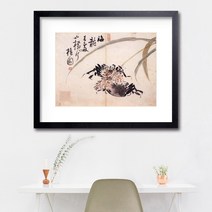 나봄갤러리 김홍도 해탐노화 액자, 1.심플 블랙 액자