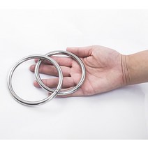 헤비 듀티 용접 라운드 링 M3-M10 부드러운 솔리드 O 304 스테인레스 스틸 해양 보트 해먹 요가 걸이식, 08 M5x40mm(2pcs)