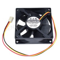 New For SANYO 9A0812H401 0.13A DC 12V 8025 8CM 80*80*25mm 2350RPM 3 선 사각 냉각 팬, 한개옵션0