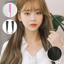 J컬 69cm 오픈반가발 리얼하프피스(제디원사) u자형가발+부분2피스+꼬리빗 1개, 내츄럴블랙
