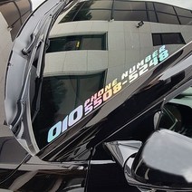 (골져스) 자동차 전화번호 스티커 주차알림판 반사/빼꼼/헬로쿠마/팬더 캐릭터/오토바이/경차튜닝/올뉴모닝 스파크 올뉴투싼 스포티지R 티볼리 싼타페DM 아반떼MD AD 미니쿠퍼 QM3, Gg_반사-B타입-30x3cm(소)