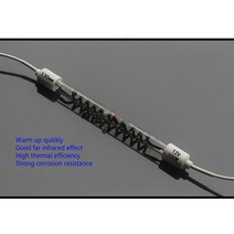 탄소 섬유 히터 전기 튜브 12V/24V/48V 저압전 파이프 적외선 적합, 12 OD10mm200W-150mm