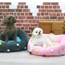 강아지 방석 쿠션 침대 방울 M 애견 고양이 매트, 색상선택/핑크