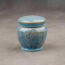[성연티세라] 진주 당초 스쿠류뚜껑 단지(500g) 꿀단지 경옥고단지