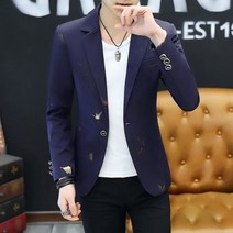 남자블레이져 캐주얼 자켓 블레이저 남성 마이 코디 정장 봄 복 스타일 슬림 청소년 캐주얼 싱글 웨스턴 잉글랜드 헤어 스타일리스트 가을 스몰 수트