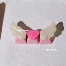 하트 날개 포인트키캡 기계식 키보드, 없음, 없음, 15.4