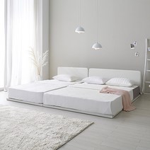 알파침대 리네아 저상형 패밀리 침대프레임 오픈형, 아이보리