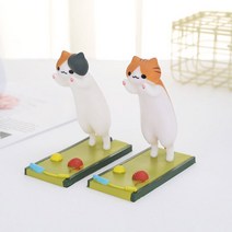 핑크핏 냥이 핸드폰 책상 거치대 지지대, 1개, 01.얼룩이