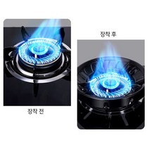 야외용 가스 버너 고효율 고화력 휴대용 미니 9홀 바람막이, 실버 컬러