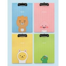 카카오프렌즈 리틀프렌즈 A4 클립보드, 리틀 라이언, 4개입