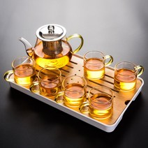 다기 다도 세트 가정용 녹차 홈카페 차잎 차마시기 손님접대 찻잔 전통, 옵션1