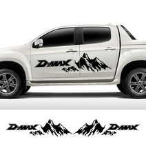 픽업 바디 사이드 스티커 Isuzu Dmx D Mx 트럭 후드 뒷문 데칼 트렁크 비닐 커버 자동 튜닝, 06 Type 6_03 Glossy Gray