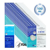 재구매율 90% 굿케어마스크 숨쉬기편한 KF94 마스크 원부자재 100% 국산 대형 100매입 개별포장