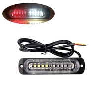 화이트/앰버 LED 스트로브 바 12v 사이드 라이트 트럭 조명 비상 오렌지 깜박이, 한개옵션1, 01 CA272-WR