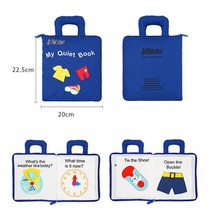 몬테소리 유아 블록 교육 어린이 장난감 1 세 아기 책 학습 3D 조용한 패브릭 활동 이야기 2 선물, [01] Quiet Book