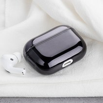 에어팟 프로 2 케이스 전기 도금 PC 빛나는 애플 3 1 포드 이어폰 보호 커버, 03 Black_02 For Airpods 2 1, 03 Black_02 For Airpods 2 1